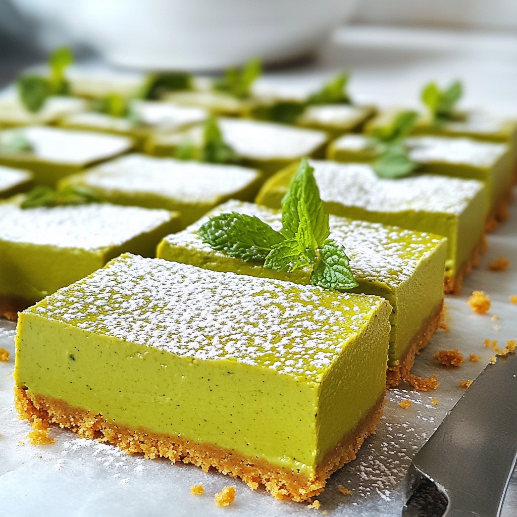 Matcha Cheesecake Bars Tasty and Simple Recipe