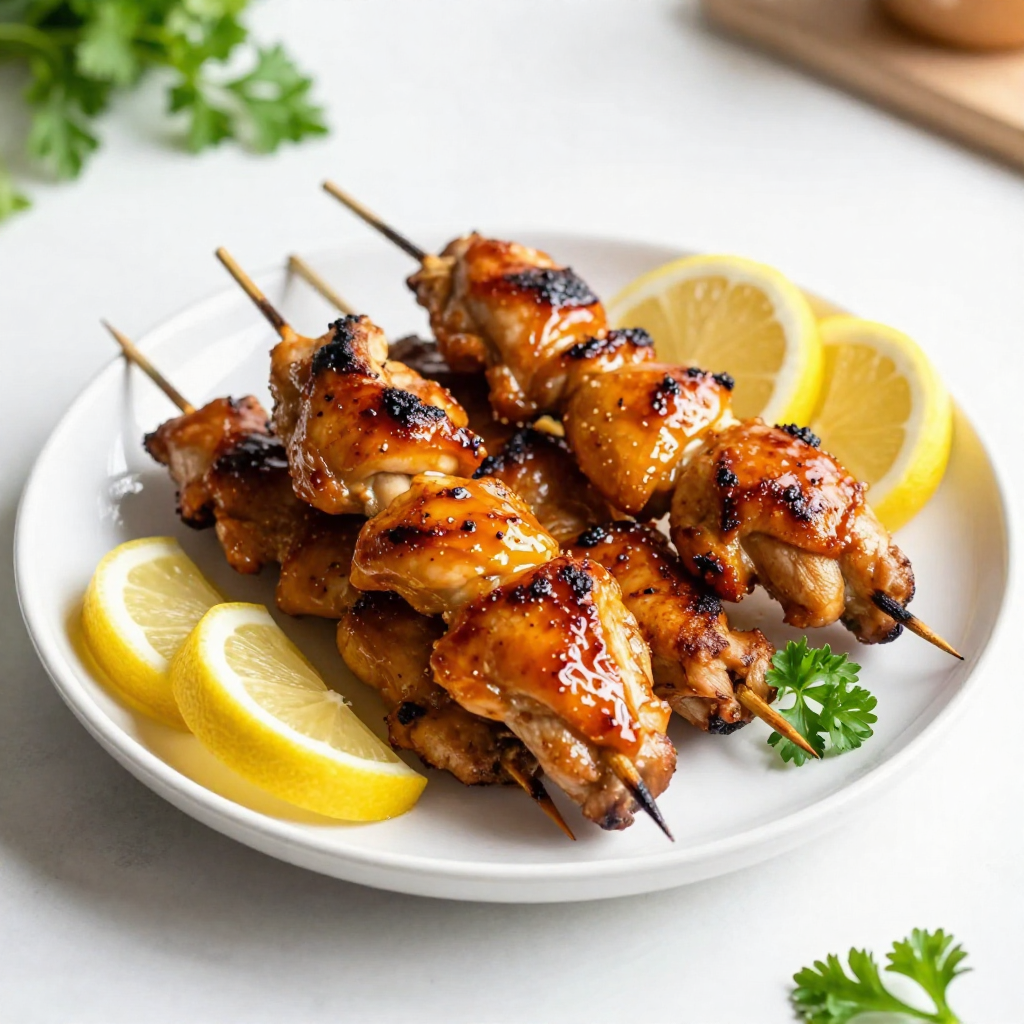 Honey Lemon Chicken Skewers Flavorful Grilled Delight
