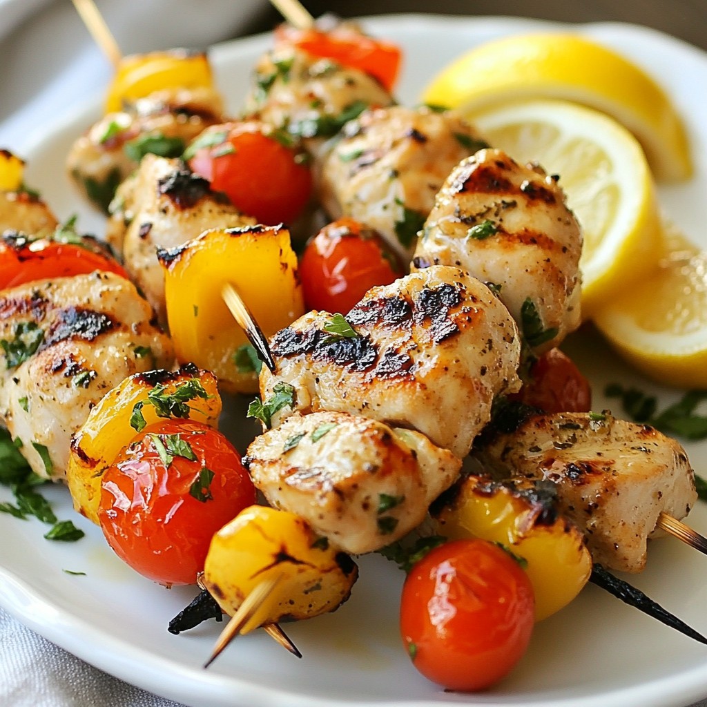 Savory Kid-Friendly Lemon Herb Chicken Skewers Recipe