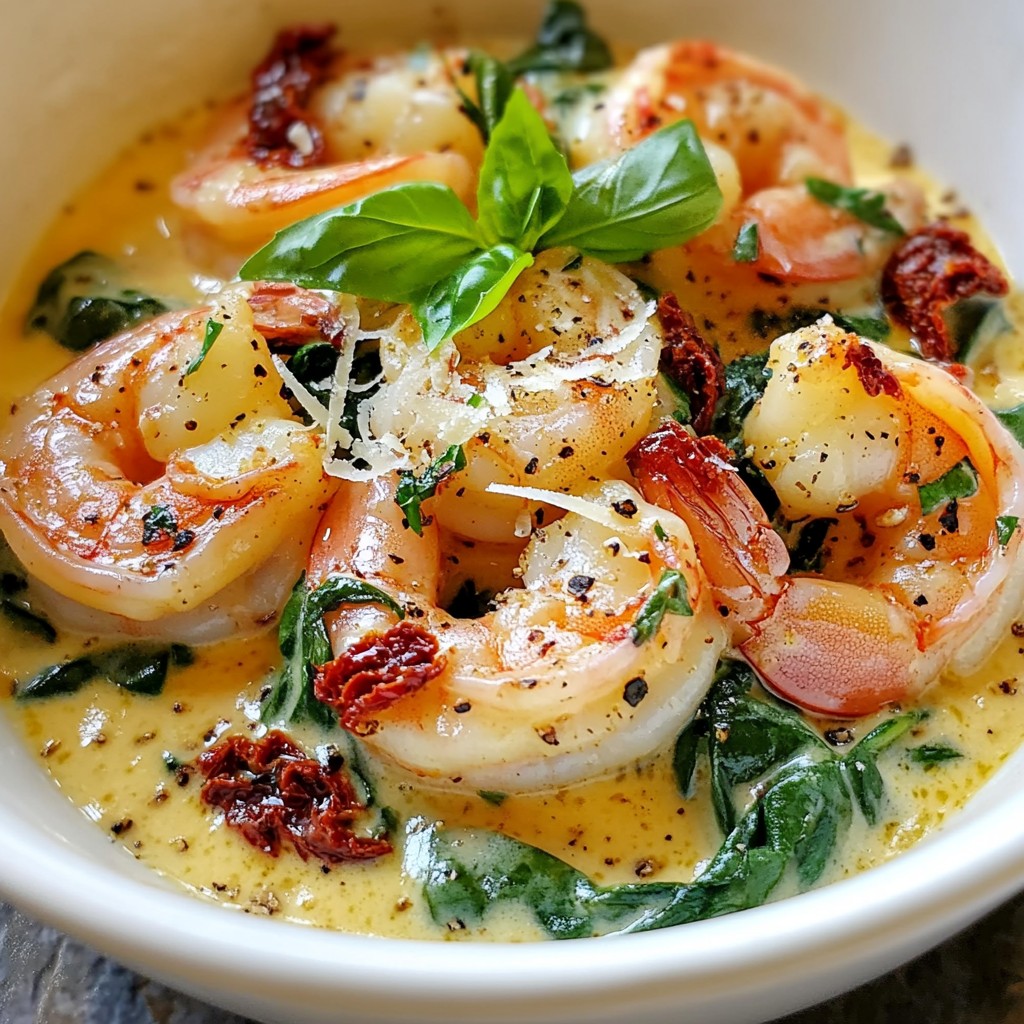 Creamy Tuscan Shrimp Flavorful and Easy Dinner Recipe