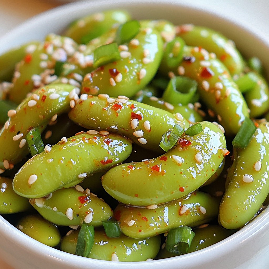 Spicy Garlic Edamame Flavorful and Easy Snack Recipe