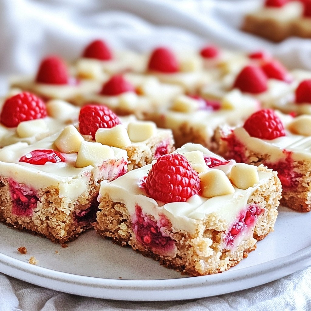 White Chocolate Raspberry Blondies Delightful and Easy