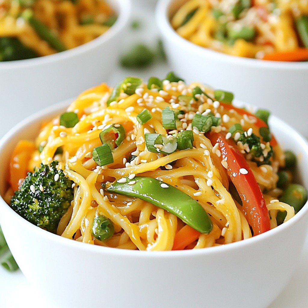 Sweet Chili Garlic Noodle Stir Fry Tasty Meal Idea