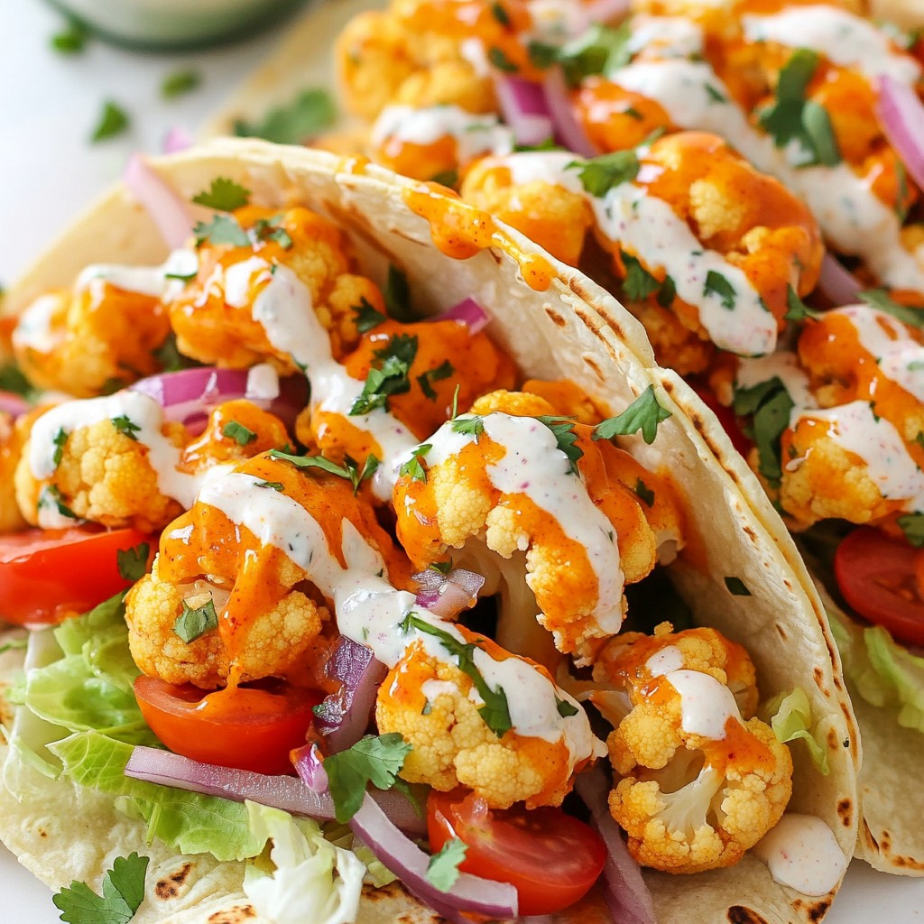 Buffalo Ranch Cauliflower Tacos Flavorful and Fun Meal