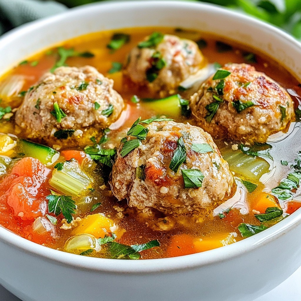 Savory Kid-Friendly Turkey Meatball Soup Recipe