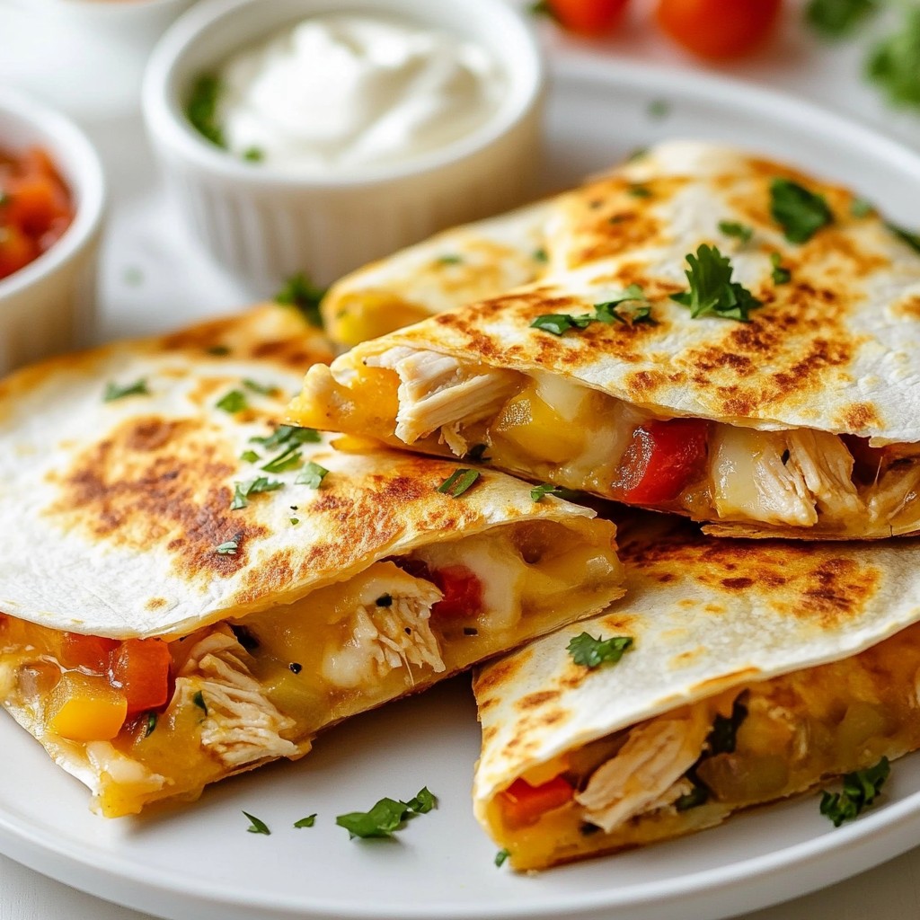 Savory Kid-Friendly Chicken and Cheese Quesadillas