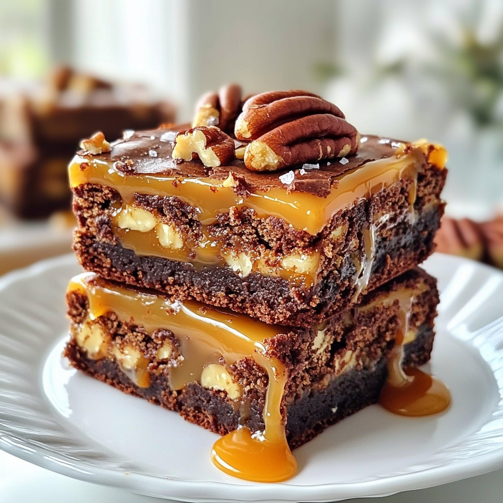 Chocolate Caramel Turtle Brownies Irresistible Delight