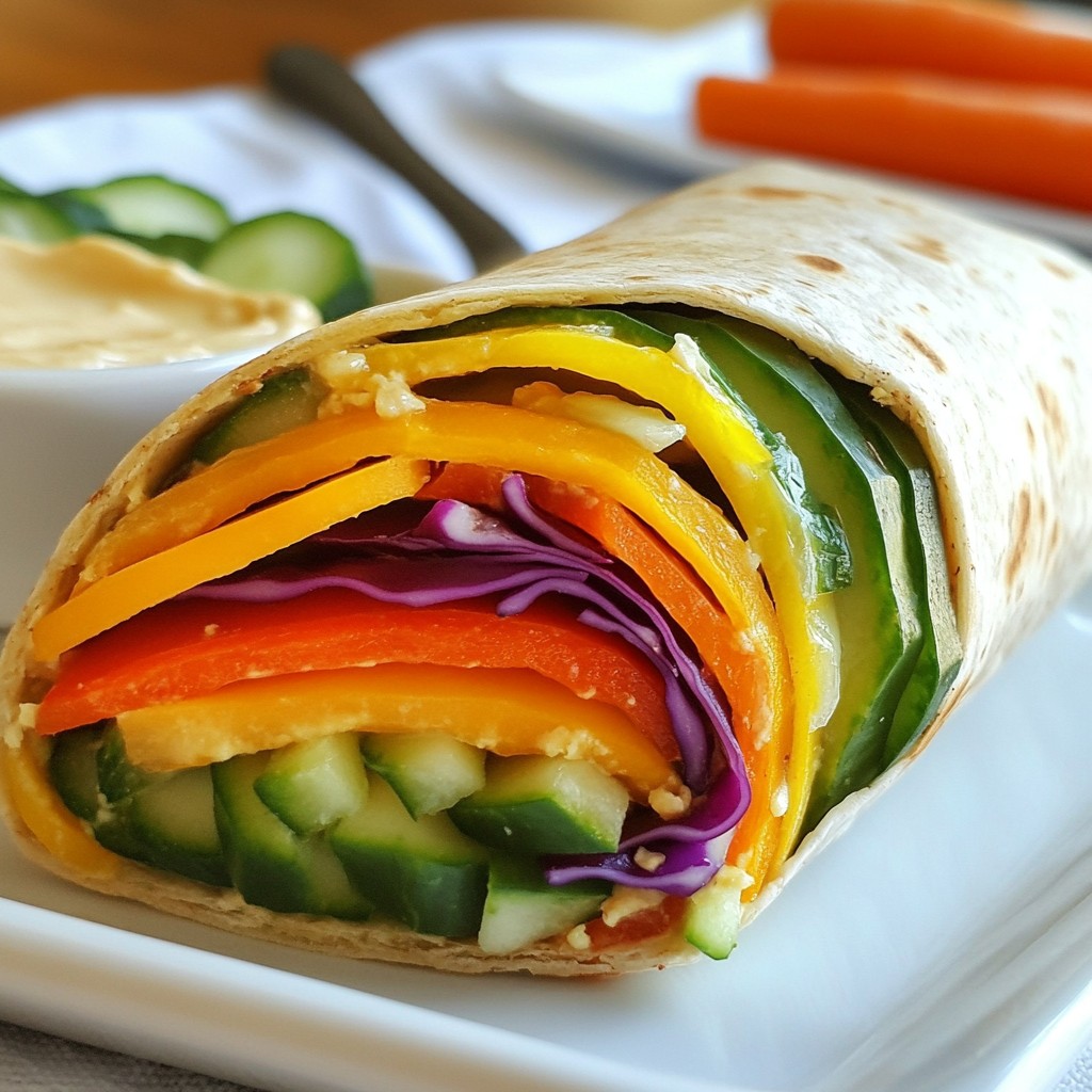 Crunchy Kids Rainbow Veggie Wraps for Fun Meals