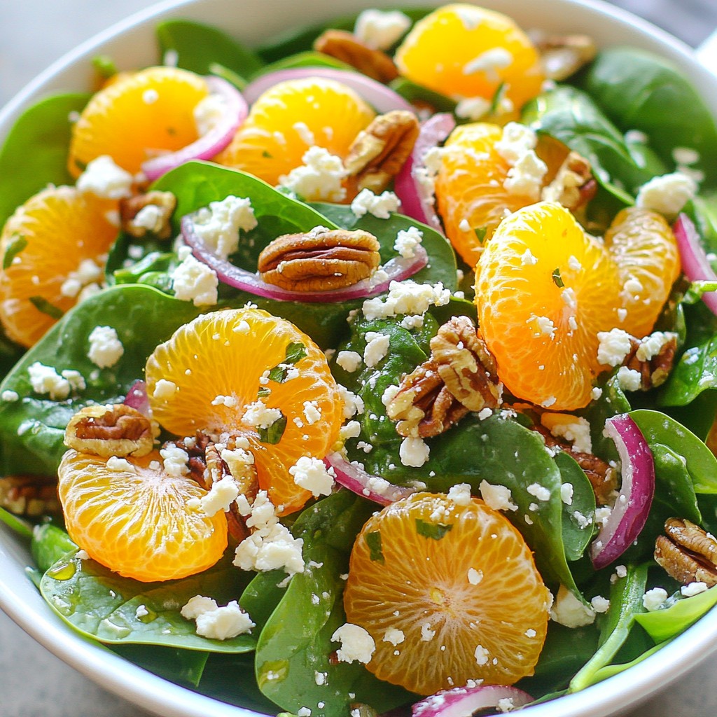 Mandarin Orange Spinach Salad Refreshing and Healthy Dish