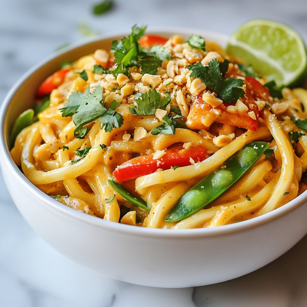 Spicy Peanut Udon Noodles Flavorful and Simple Dish