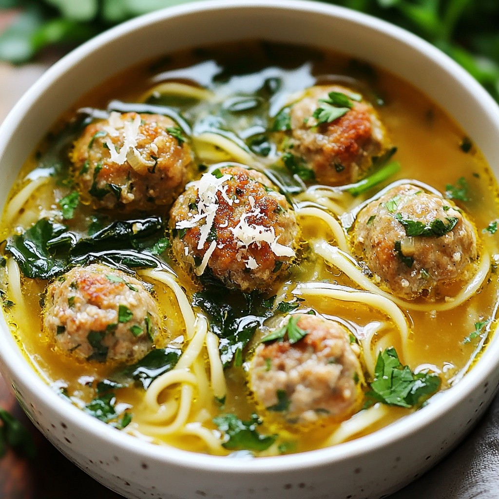 Italian Wedding Soup Meatballs Flavorful Comfort Dish