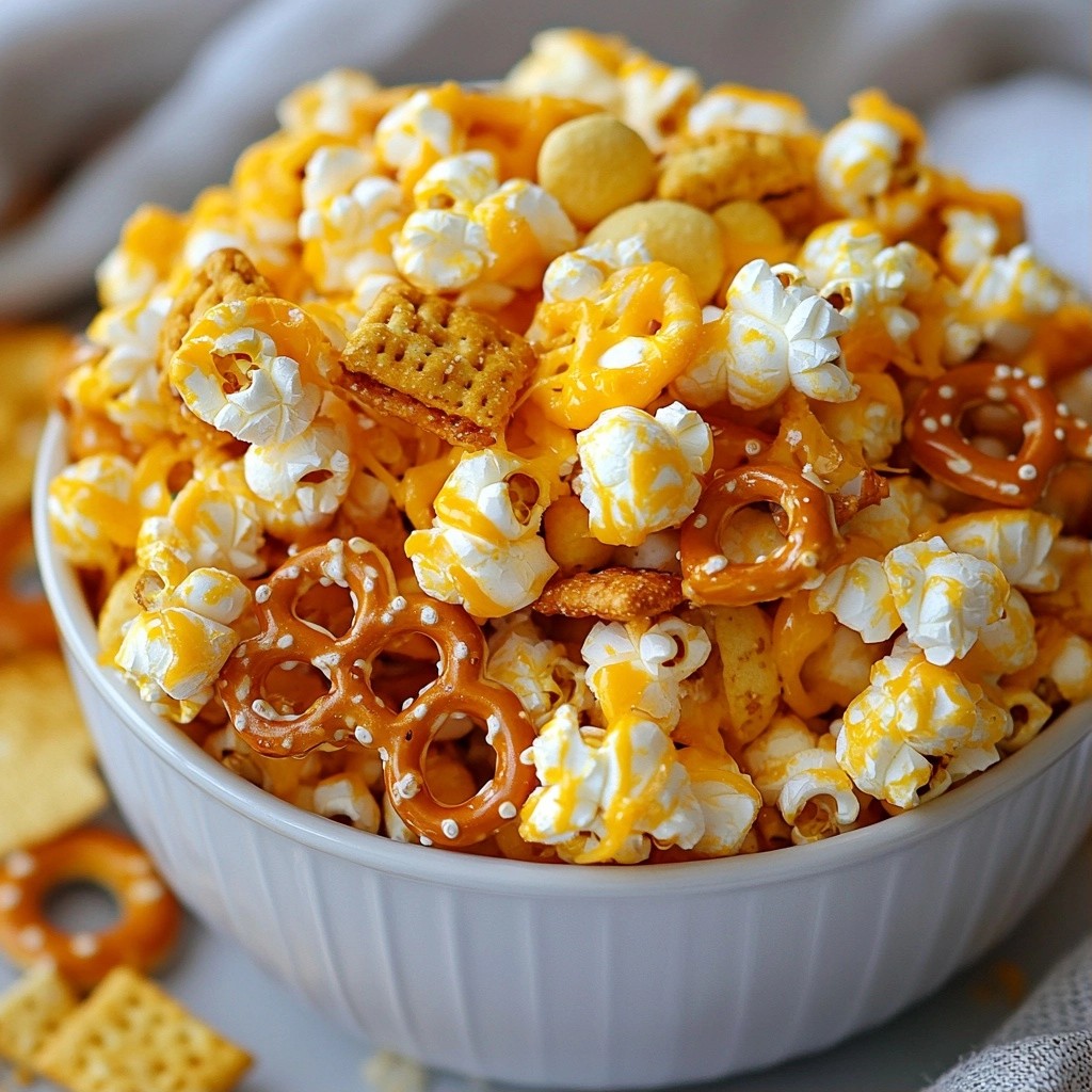 Crunchy Kids-Friendly Popcorn and Cheese Mix Recipe