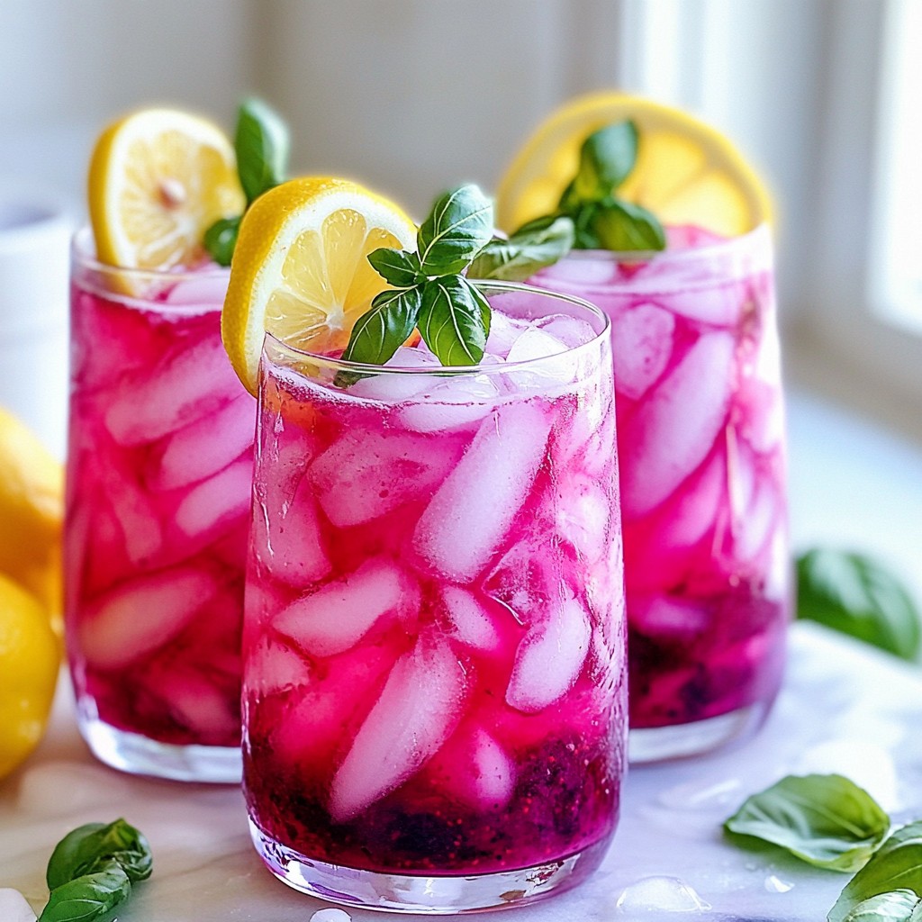 Blackberry Basil Lemonade Refreshing Summer Drink