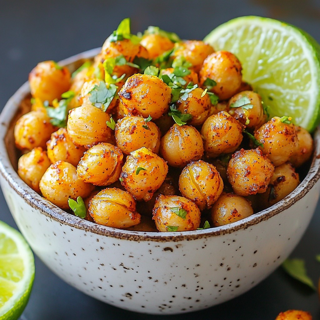 Chili Lime Air Fryer Chickpeas Crunchy and Tasty Snack