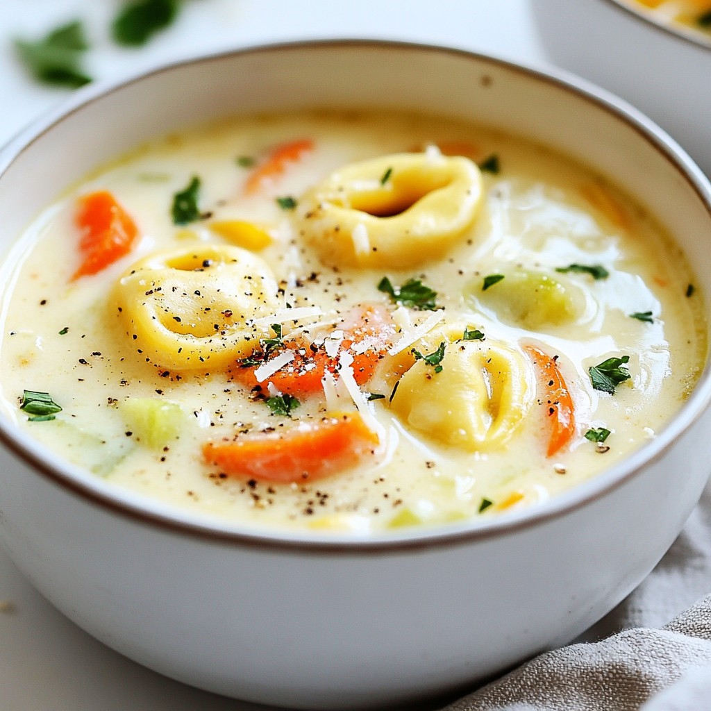 Creamy Family Meal Vegetable Tortellini Soup Recipe