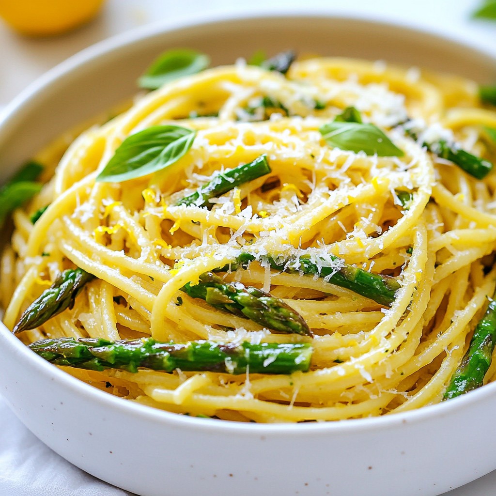 Lemon Garlic Asparagus Pasta Quick and Flavorful Dish