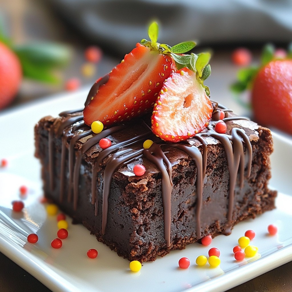 Chocolate Covered Strawberry Brownies Delightful Treat
