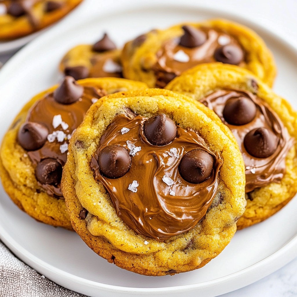 Nutella Stuffed Chocolate Chip Cookies Delightfully Rich
