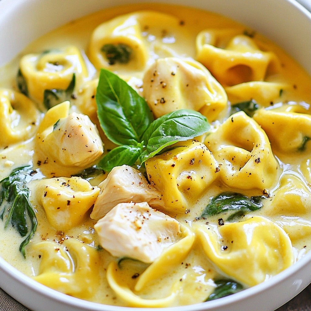 Creamy Family Meal Chicken and Spinach Tortellini