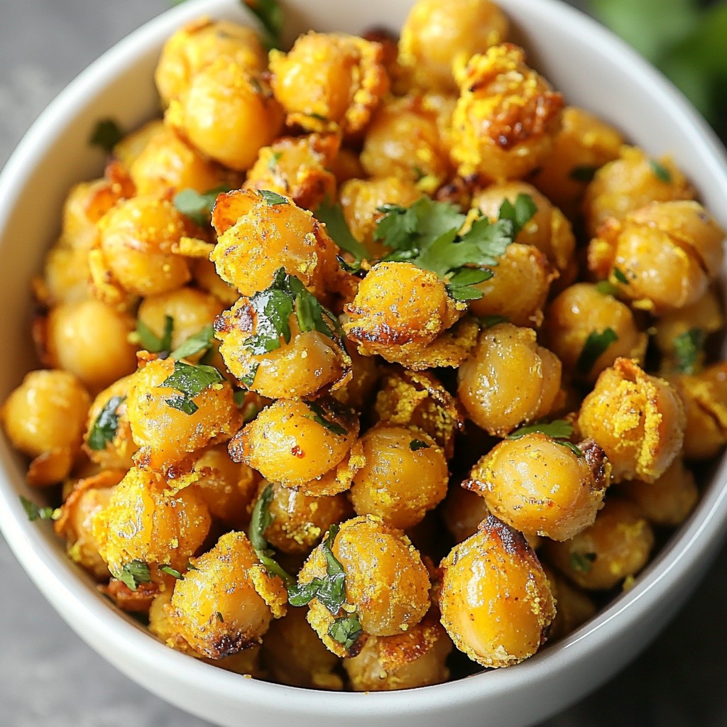 Turmeric Roasted Chickpeas Crispy Flavorful Snack