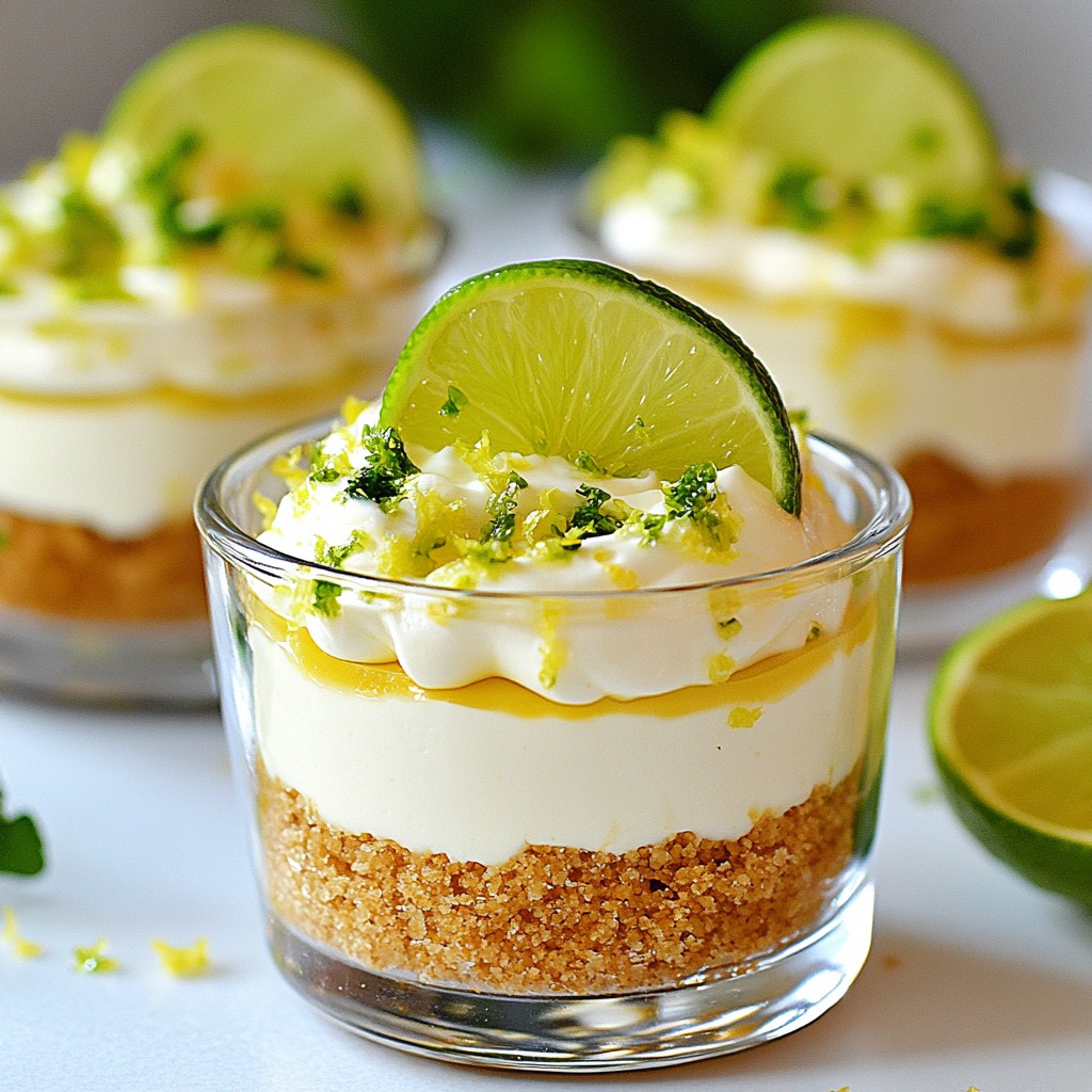No Bake Key Lime Cheesecake Cups Delightfully Simple