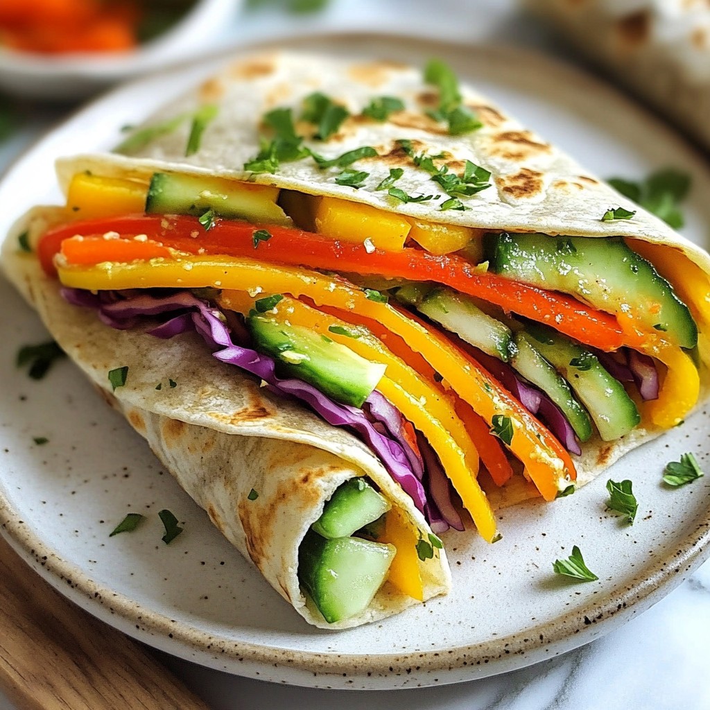 Crunchy Kids Rainbow Veggie Wraps Easy and Fun Recipe