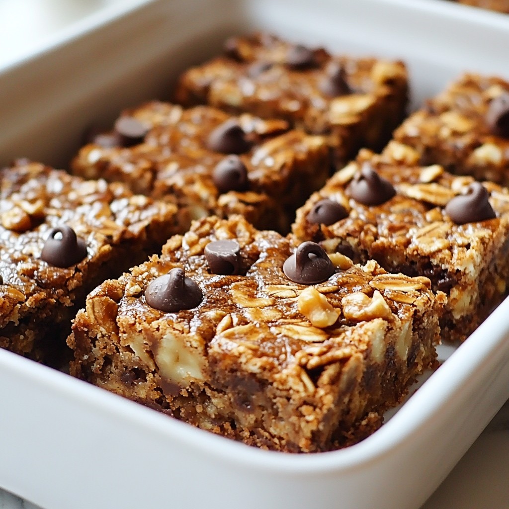 Chocolate Chip Oatmeal Breakfast Bars Energizing Snack