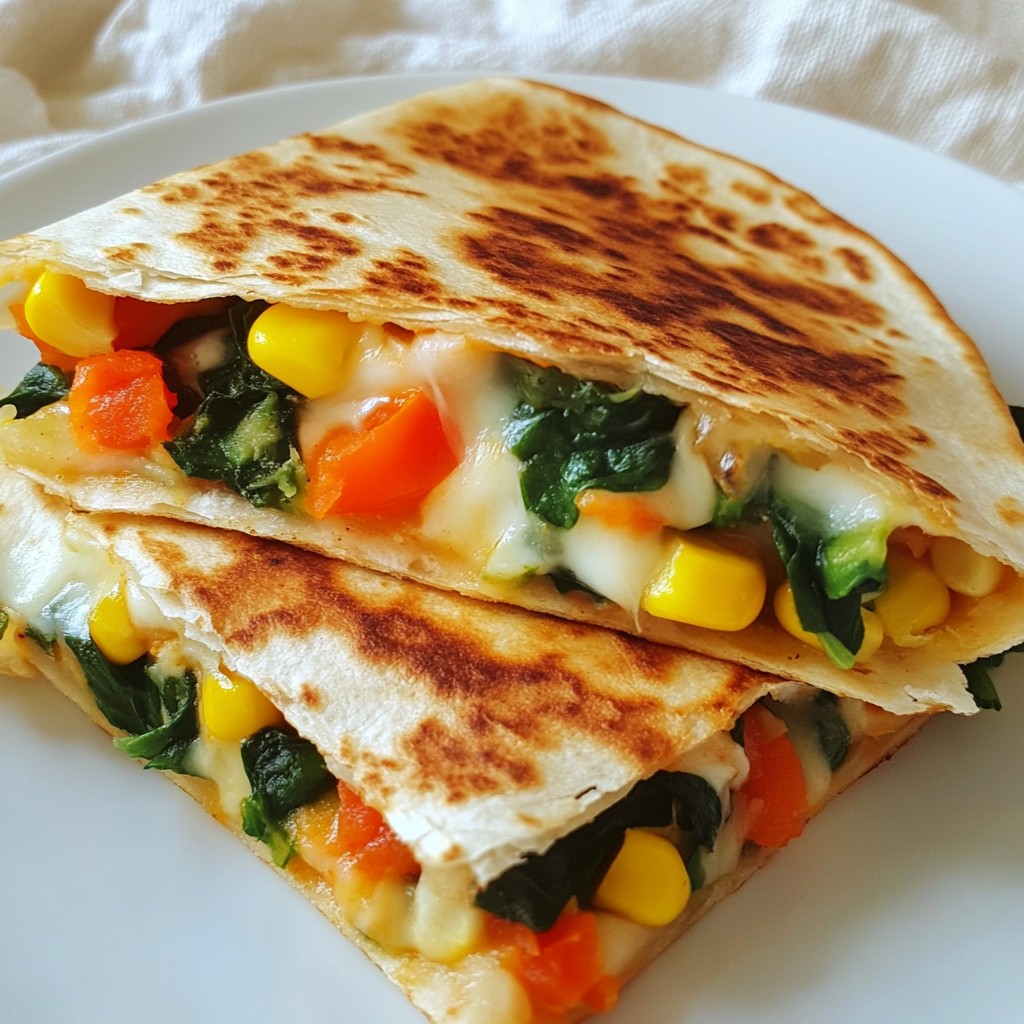 Nutritious Kids Veggie and Cheese Quesadilla Recipe