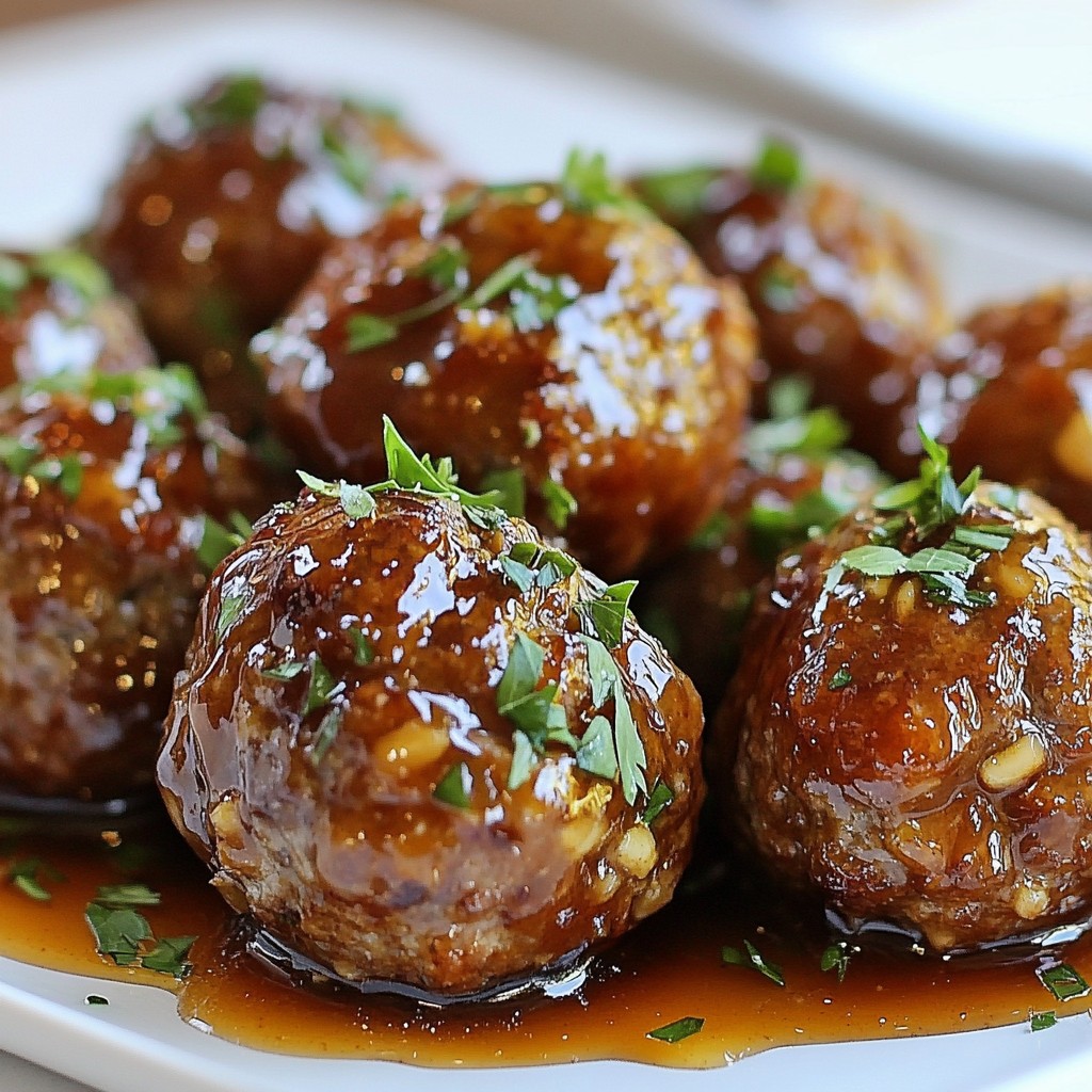 Sticky Honey Garlic Meatballs Savory and Simple Treat