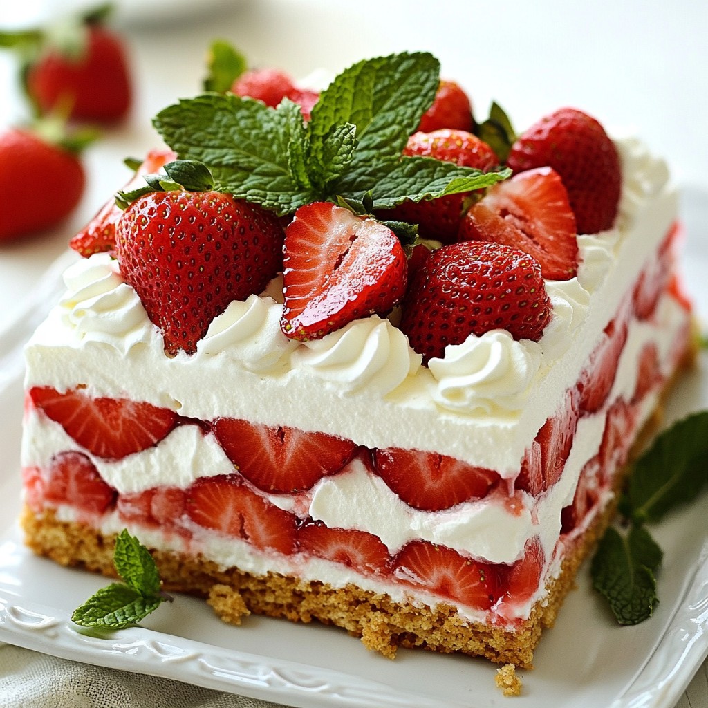 Strawberry Shortcake Icebox Cake Easy and Tasty Recipe