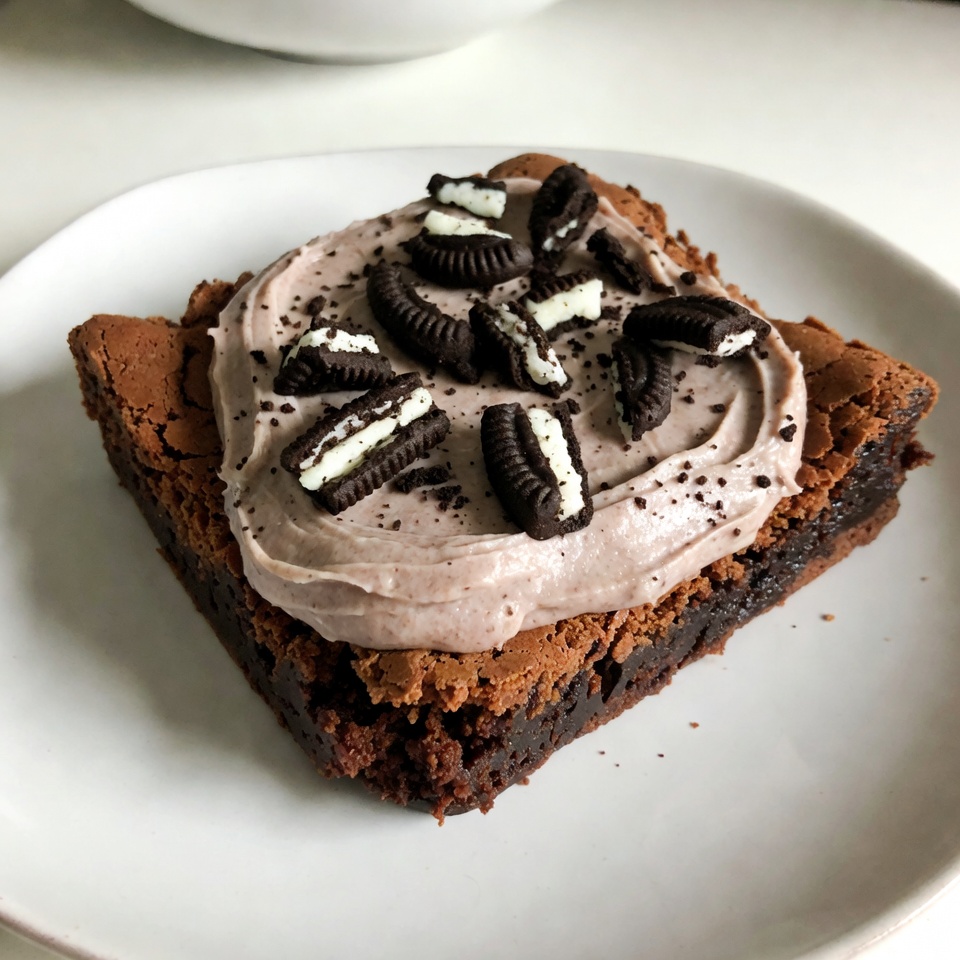 Oreo Frosted Brownies Irresistible Dessert Delight