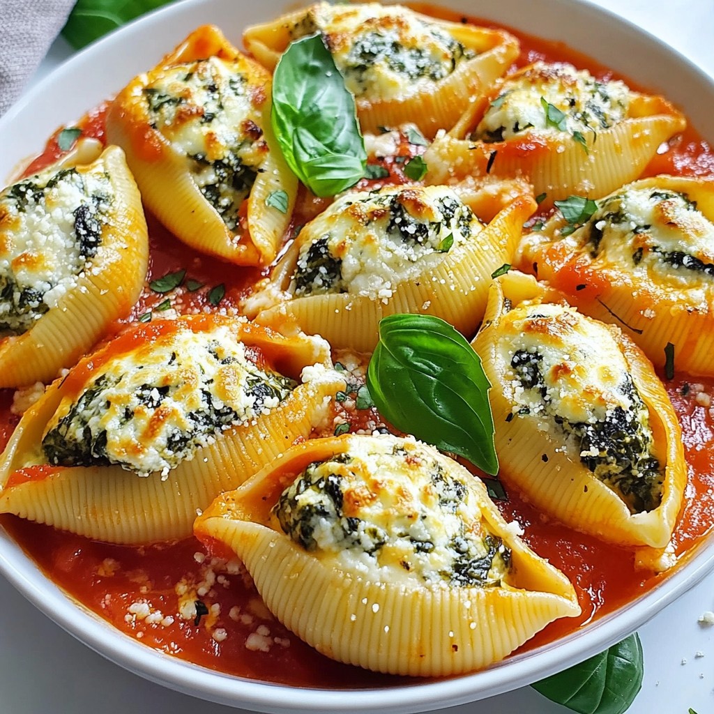 Cheesy Picky Eater Spinach Ricotta Stuffed Shells