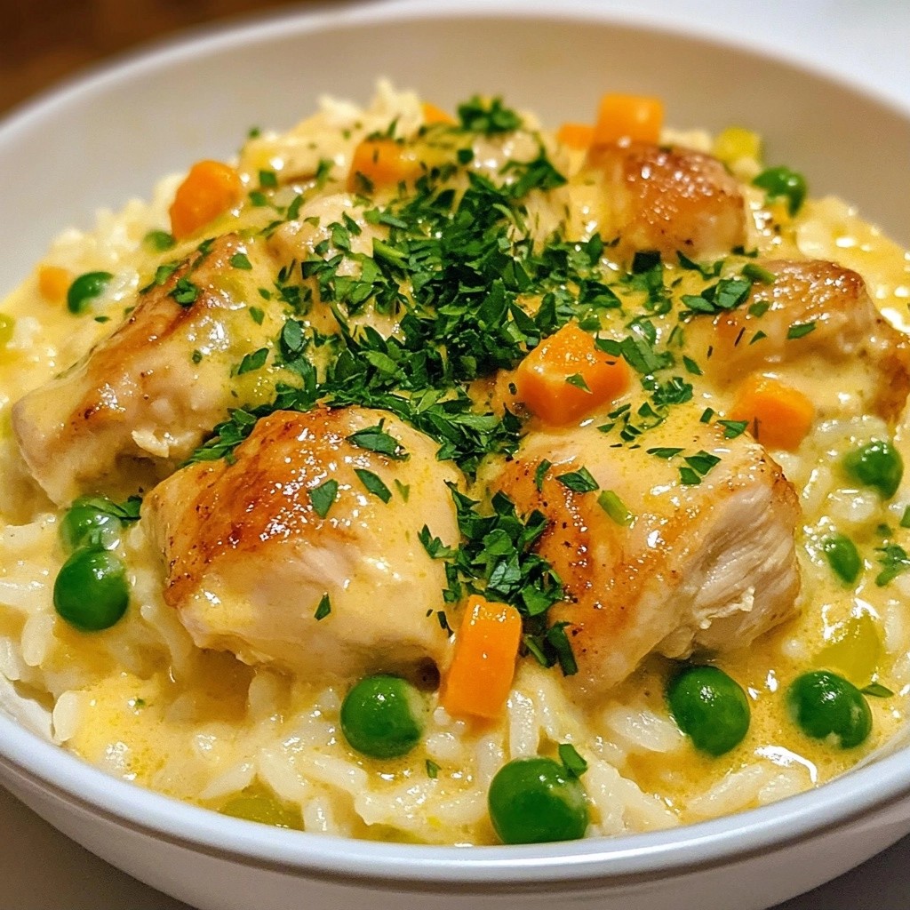 Creamy Family Meal One-Pot Chicken and Rice Recipe