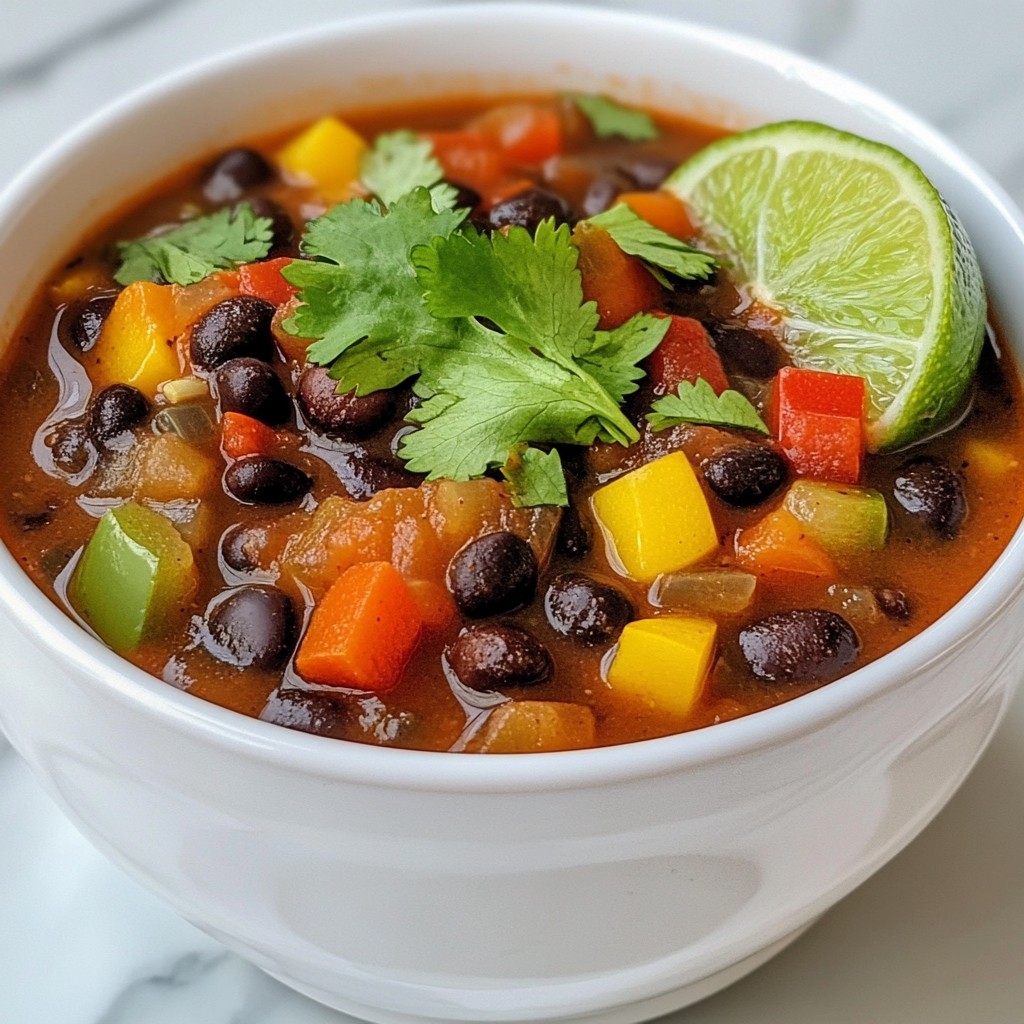 Spicy Black Bean Soup Delicious and Cozy Recipe