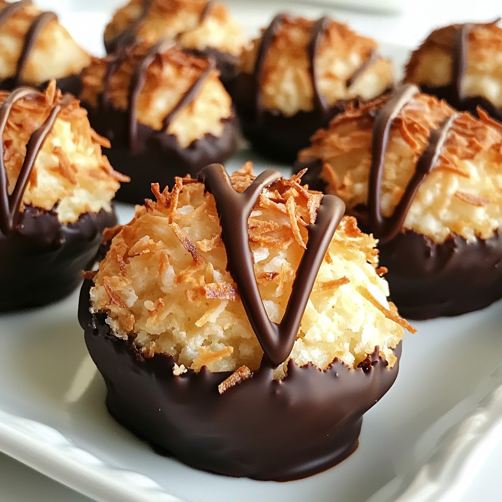 Chocolate Dipped Coconut Macaroons Simple Delight