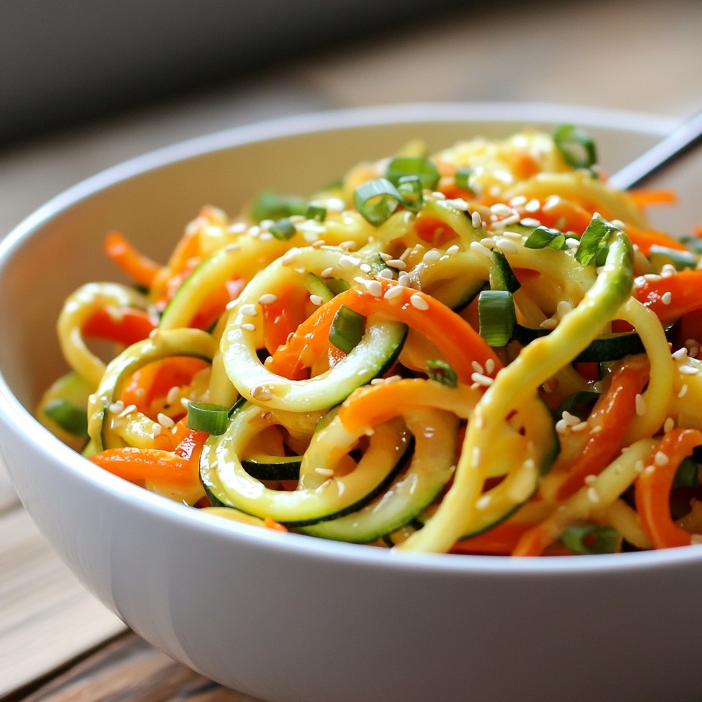 Sesame Peanut Zoodles Flavorful and Healthy Dish