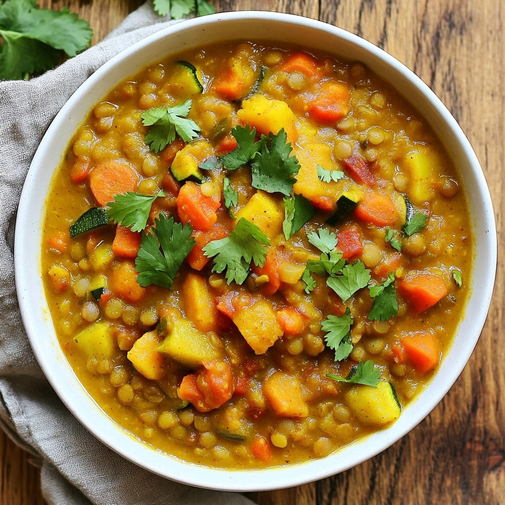 Hearty Family Meal Veggie Lentil Curry Recipe