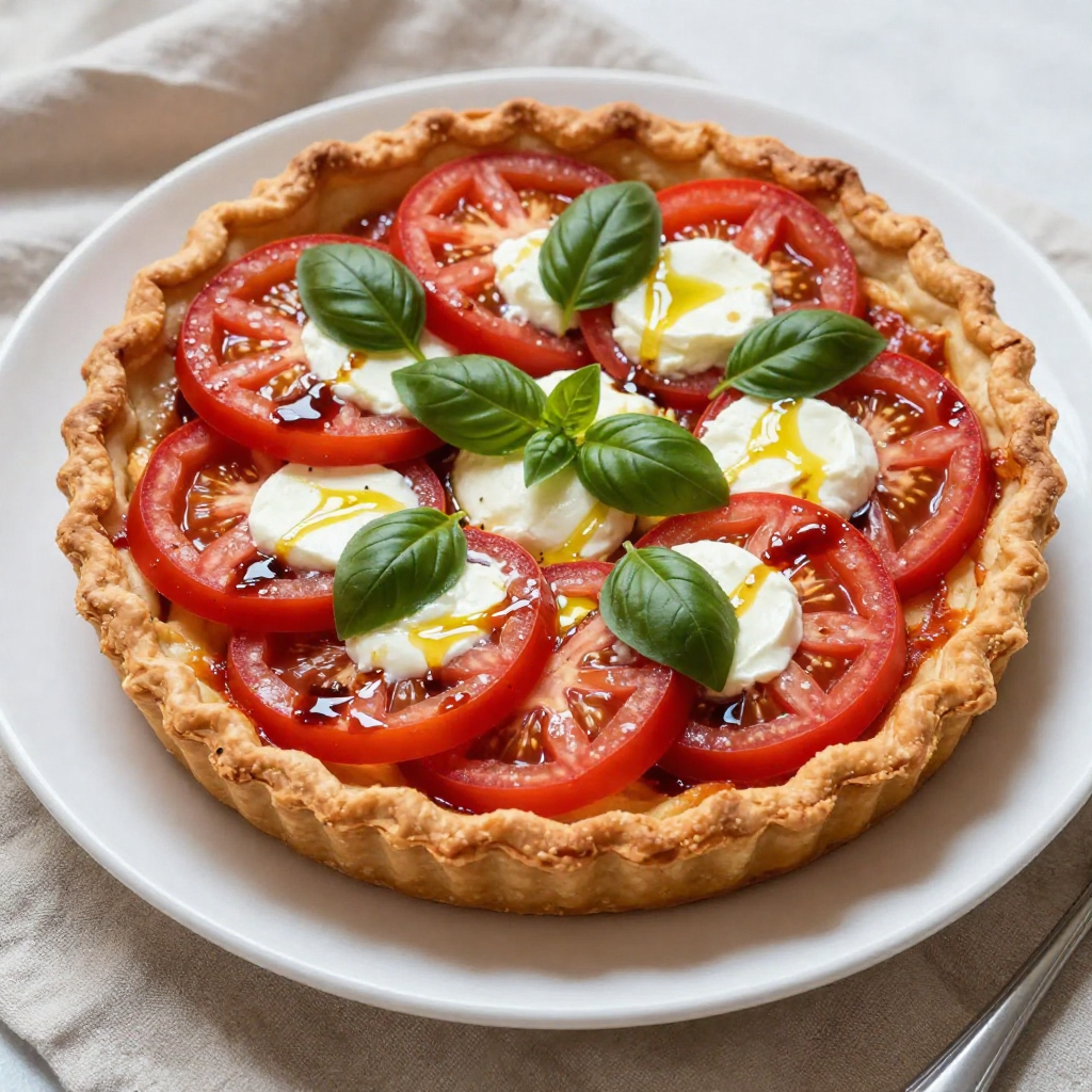 Rustic Tomato Basil Tart Flavorful and Easy Recipe