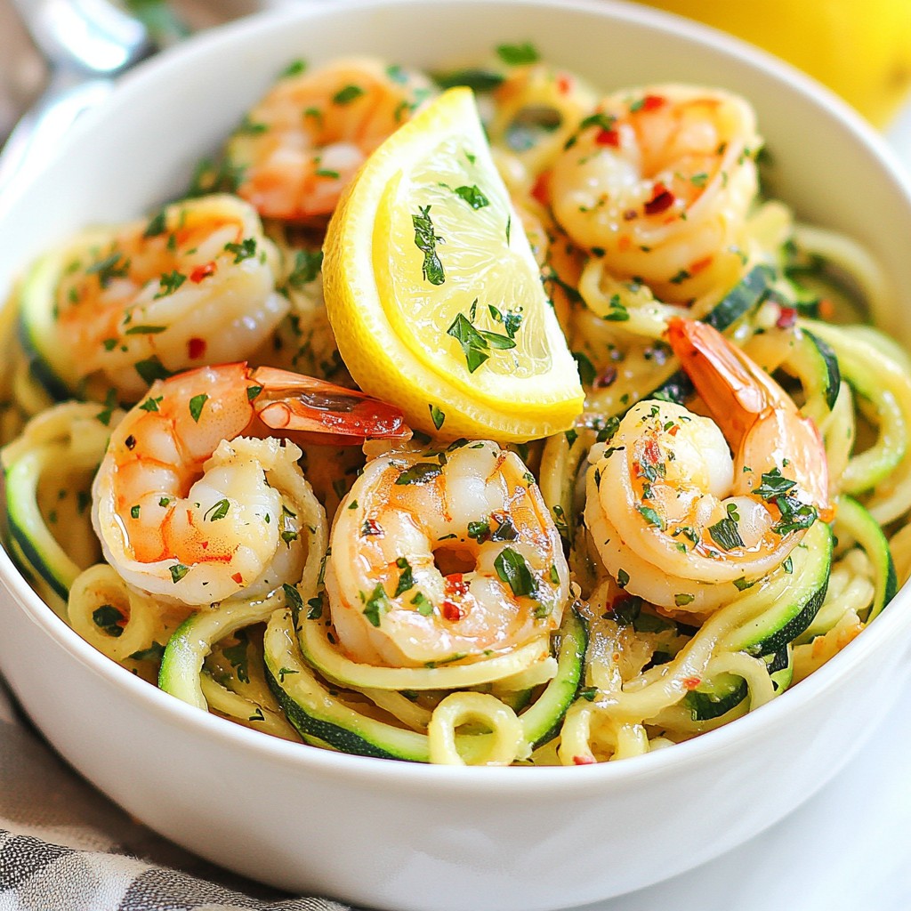 Garlic Butter Shrimp Scampi Zoodles Easy and Tasty Dish