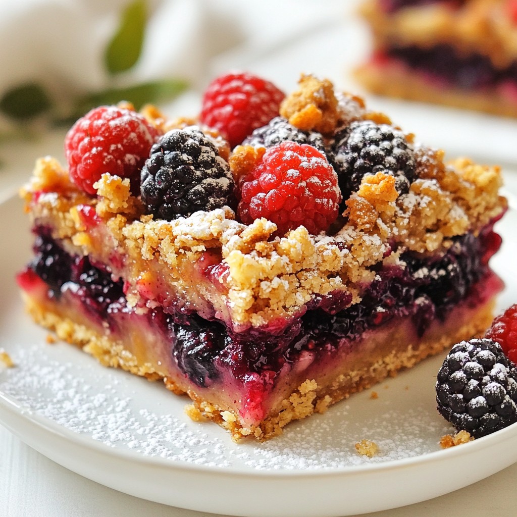 Triple Berry Crumble Bars Irresistible Dessert Recipe