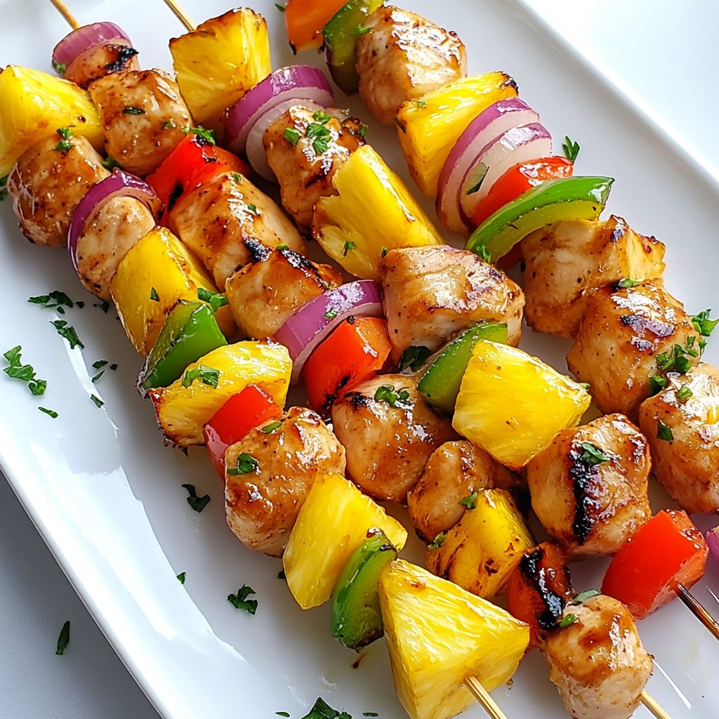Pineapple Chicken Teriyaki Skewers Flavorful Delight