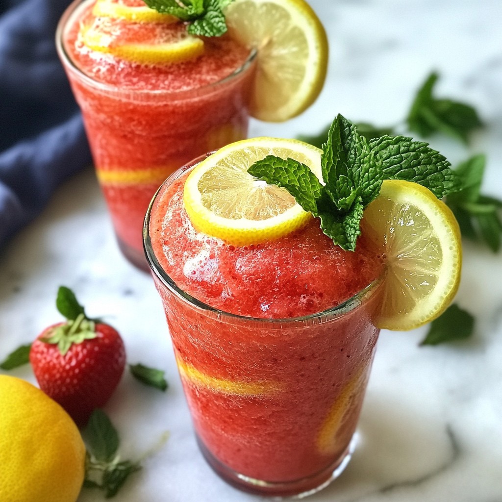 Strawberry Lemonade Slushies Refreshing Summer Treat