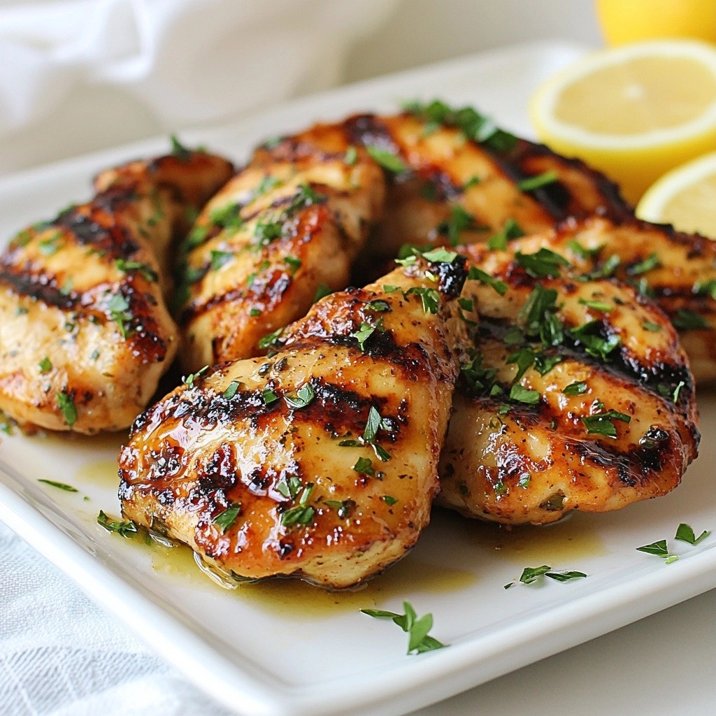 Juicy Kid-Friendly Lemon Herb Grilled Chicken Tenders