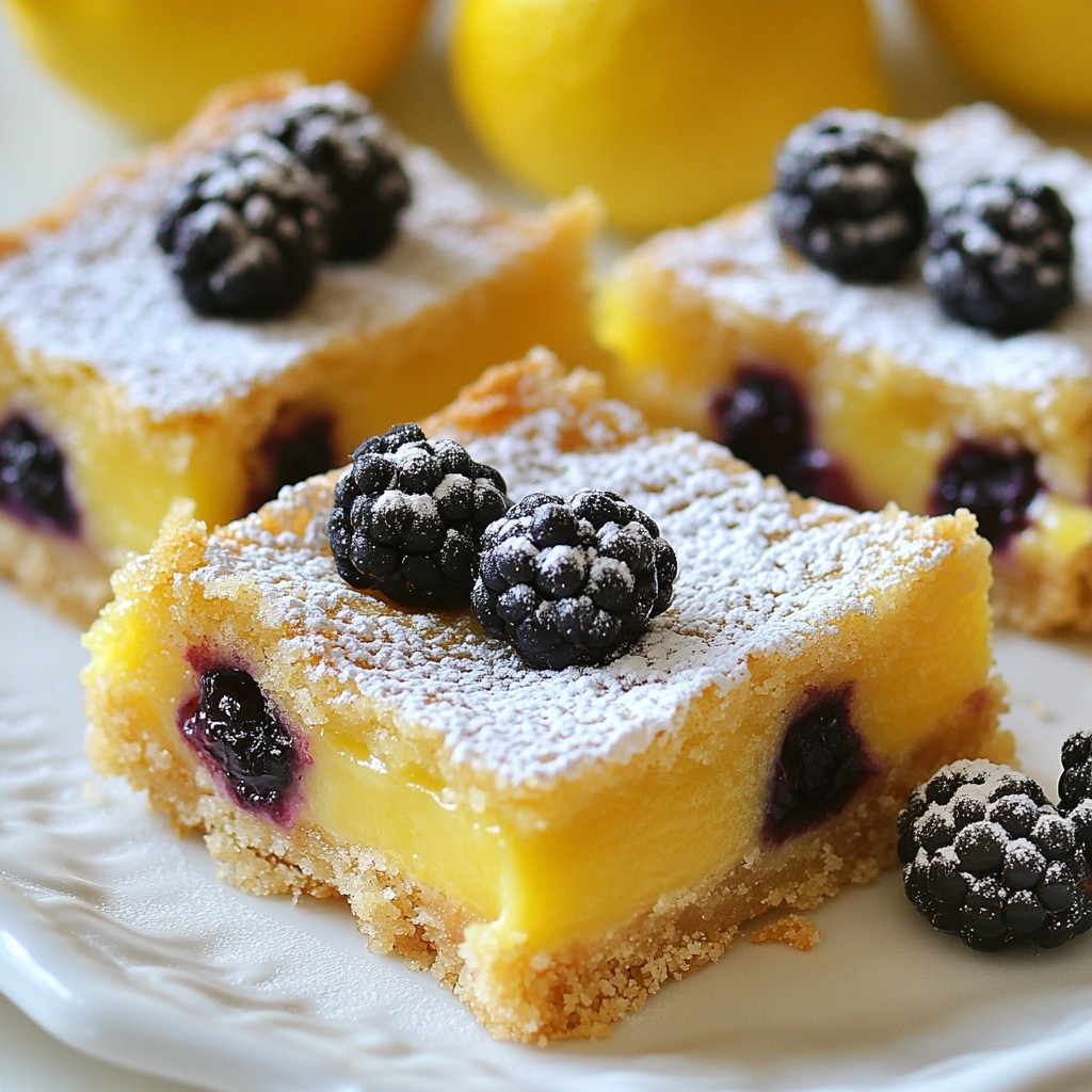 Blackberry Lemon Bars Tangy and Refreshing Treat