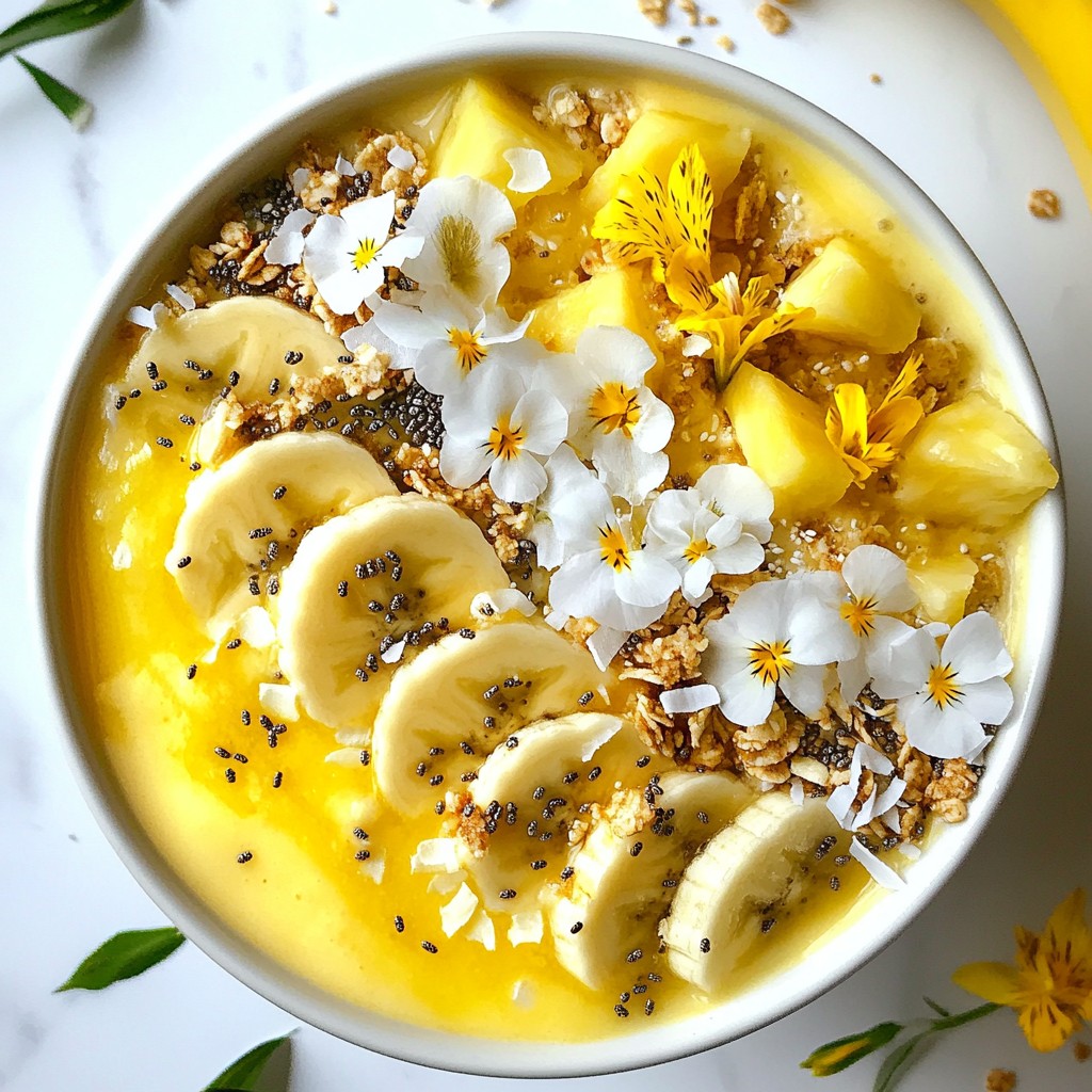 Pineapple Coconut Smoothie Bowl Refreshing and Easy