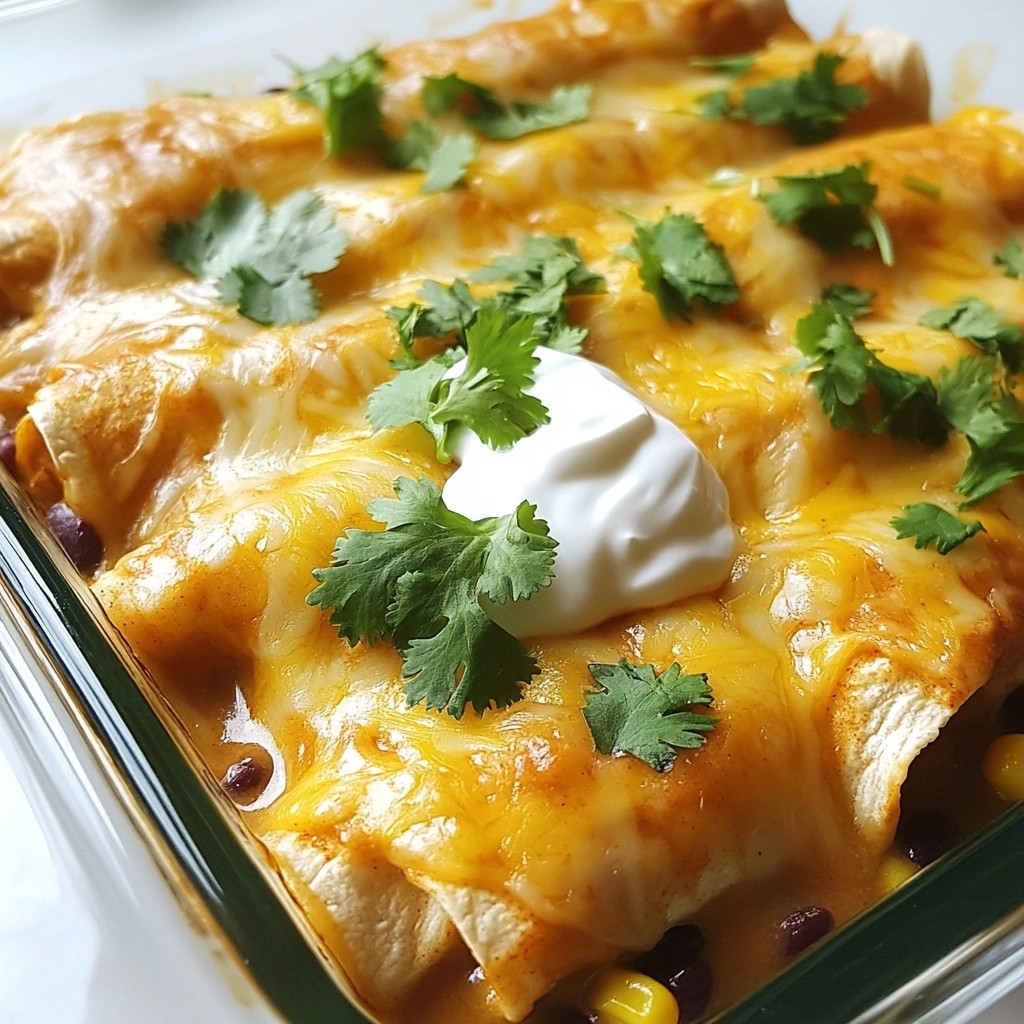 Savory Family Meal Chicken and Cheese Enchiladas Recipe