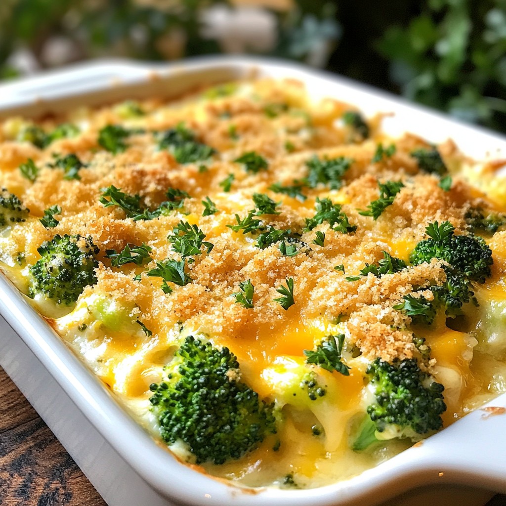 Cheesy Picky Eater Broccoli Casserole Delight