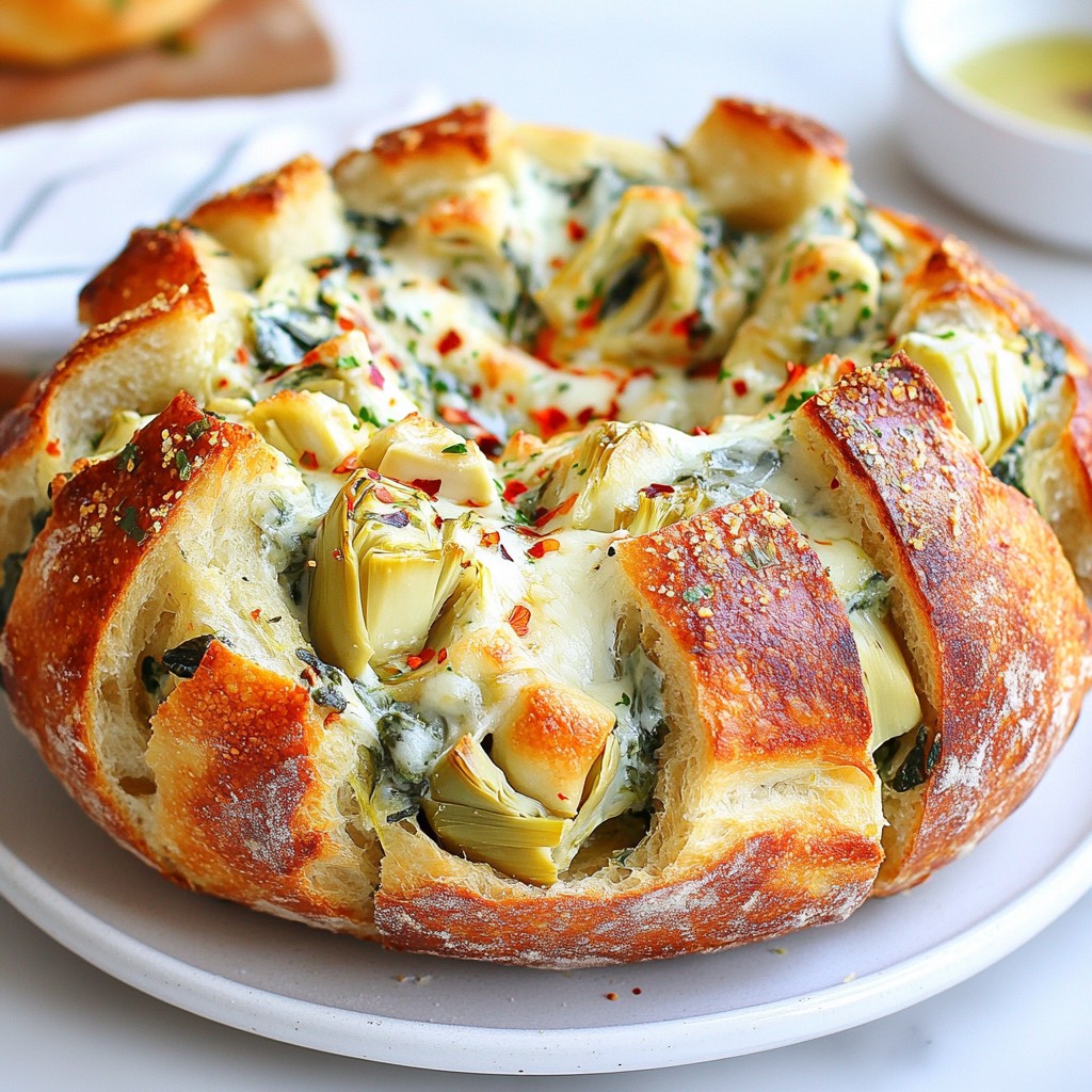 Spinach Artichoke Dip Stuffed Bread Irresistible Treat