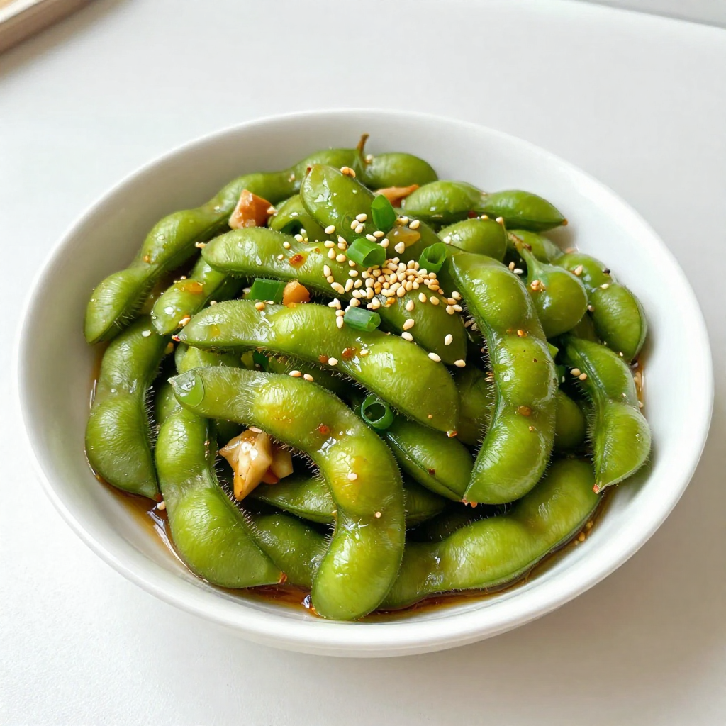 Spicy Garlic Edamame Tasty and Simple Snack Recipe