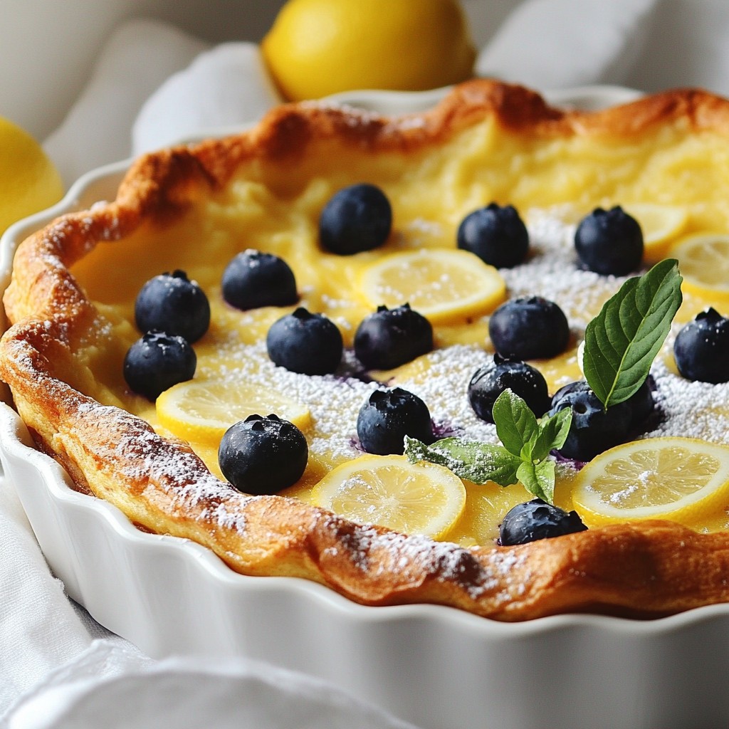 Blueberry Lemon Dutch Baby Flavorful Morning Delight